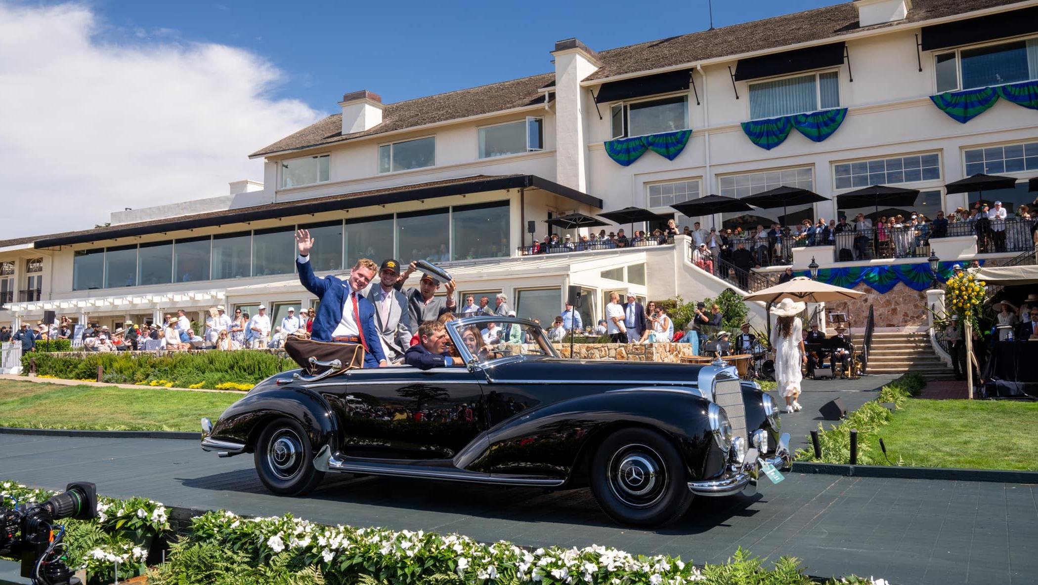 Pebble Beach 2023 MB300 S on award ramp